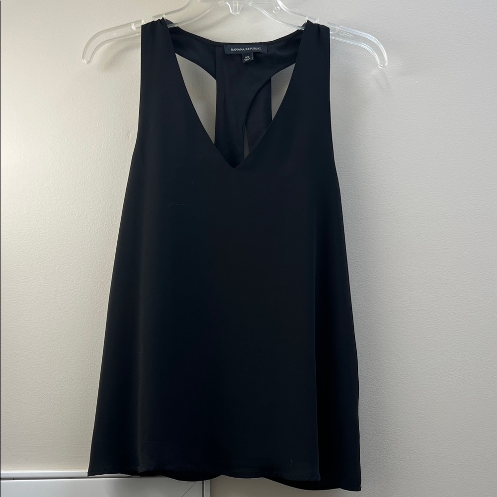 Banana Republic Black V-Neck Tank Top